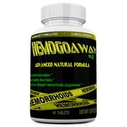HEMOGOAWAY Natural Hemorrhoid Support and Relief Pills. 60 Tablets. " Not a Cream "