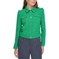 thumbnail image 1 of Tommy Hilfiger Womens Long Sleeve Crepe Jacket, Green, 2, 1 of 1