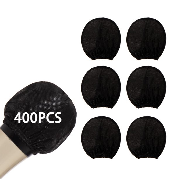 Funda para micrófono Pop Filter Zettokete, 400 unidades, negra, no tejida