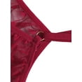 thumbnail image 3 of VISgogo Mujeres Perspectiva Conjunto de lencería sexy Polka Dot Mesh Sin mangas Sling Top + Bow Shorts Tanga VISgogo moda, 3 of 5