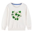 thumbnail image 1 of Posijego Chandails en Molleton pour Enfants de la Saint-Patrick Imprimé Trèfle Manches Longues Pull pour Enfants, 1 of 4