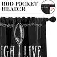 thumbnail image 3 of Black White Kitchen Window Curtains Valance and Tier Set 36 Inch Farmhouse Eat Good Laugh Often Live Well Rod Pocket Short Tier Curtain, Abstract Small Drapes for Kitchen Decor, 3 of 7