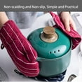 thumbnail image 2 of TEXIJUSO 4Pcs Oven Mitts and Pot Holders, Heat Resistant Oven Mitts Set with Pothholder,Heat Resistant Microwave Gloves Safe for Baking,Cooking, BBQ (Red), 2 of 14