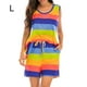 thumbnail image 2 of Qarigey Conjunto de pijama de 2 uds., pantalones cortos de verano a rayas, ropa de dormir para mujer Pijama Azul L, 2 of 8
