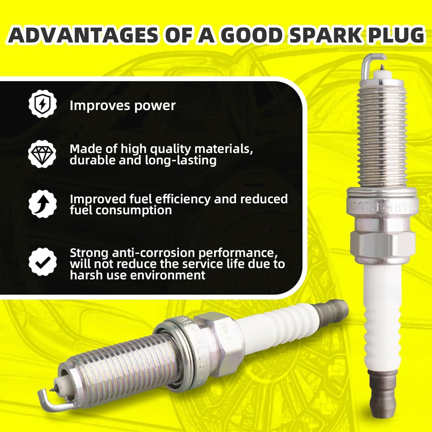 MOAUTO Set of 6 Ignition Coils Pack UF550 22448-JA10C & 6 PCS Iridium Spark Plugs Compatible with 2007-2017 Nissan Infiniti Maxima Quest Pathfinder Murano Altima Q50 QX60 FX35