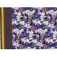 thumbnail image 2 of Zelouf Non Stretch Poplin Print  , Sewing, DIY, Crafts Fabric by the Yard, 965 Blk/purp, 7 Yard, 2 of 2