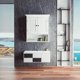 thumbnail image 5 of Gabinete de pared para baño moderno con compartimento abierto y estante ajustable - Botiquín de pared para cocina, sala de estar, lavadero - Inodoro con almacenamiento de madera sobre lavabo, 5 of 6