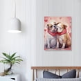 thumbnail image 3 of Nawypu Valentine's Day Canvas Wall Art  Picturs for Bathroom Kitchen Decor Pet Dog Romantic Love Hearts Framed Print Artwork, Hanging Posters Home Decor Artwork Pink, 3 of 4
