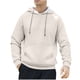 thumbnail image 2 of Sudadera con capucha para hombre, estilo informal, con capucha, color liso, mangas largas en los hombros, blusa de poliéster., 2 of 5