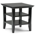 thumbnail image 1 of Trent Home Solid Wood 19 " Square Transitional End Table in Black, 1 of 5