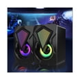 thumbnail image 3 of 2Pcs Portable Speaker High-Volume Subwoofer USB Computer Audio Loudspeaker for Home Office Desktop-Black, 3 of 5