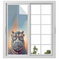thumbnail image 2 of Orange Blue Hippocampus Window Privacy Film, Funny Animals Modern Art Static Cling UV Sun Blocking Tint Film Heat Control Windows Films for Bedroom Bathroom, Window Stickers 29.5"x78.7", 2 of 8