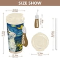 thumbnail image 2 of 17oz Insulated Tumbler 316 Stainless Steel Double Wall Vacuum Coffee Mug Leakproof 2-Way Drinking Cup with Lid & Strap A Cat and Butterfly, 2 of 8