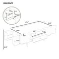 thumbnail image 4 of Hassch 47.2" Rectangular Storage Coffee Table with 4 Drawers & Hidden Compartments, Modern Multifunctional Table with Solid Wood Legs & Metal Handles, Brown, 4 of 9