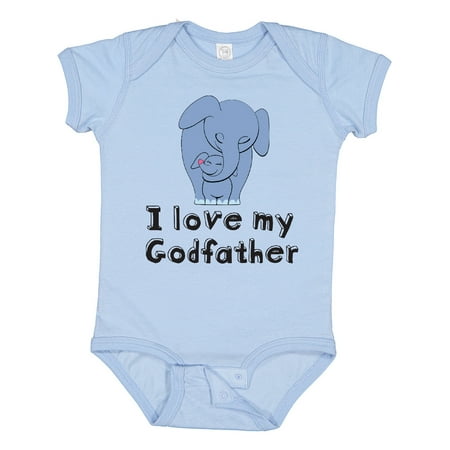 

Inktastic I Love My Godfather Elephant Boys Baby Bodysuit