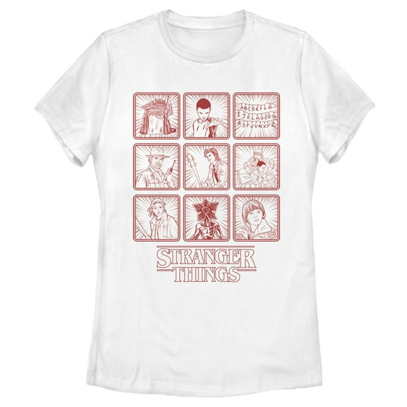 Netflix Women's Stranger Things Line Art Box Up Graphic T-Shirt