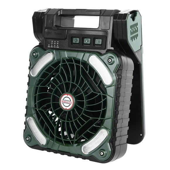 Ventilador Solar, Ventilador de Tienda Recargable Confiña de 4 Velocidadas Ajustables, Ventilador de Camping Con Energía Solar Para Picnic, Barbacoa, Oficina