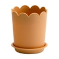 thumbnail image 1 of Flowerpot  Match Bright-colored Plastic Petal Edge Large Opening Flower Planter for Home, 1 of 10