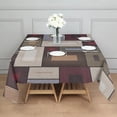 thumbnail image 3 of Square Waterproof Tablecloth Abstract Geometric Reusable Indoor/Outdoor Durable Table Cover 70 Inch X70 Inch, 3 of 6