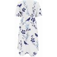 thumbnail image 4 of Robes de Printemps pour Femmes Décontractées Manches 3/4 Longue Robe Évasée Basique Plage Vacances Travail Maxi Robe 2025, 4 of 5
