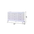 thumbnail image 6 of Modern Style 9-Drawer Dresser Made with Wood in White, 6 of 7