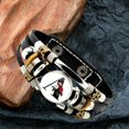 thumbnail image 4 of SUSHANG Punk Vintage Beaded Bracelet English Letter Flower Leather Bracelet for Men and Women Versatile Time Gem Weaving Beaded Handicraft Gift, 4 of 4