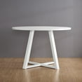 thumbnail image 6 of Roundhill Furniture Edo Contemporary Round Dining Table, Trestle Base, White Finish, 6 of 8