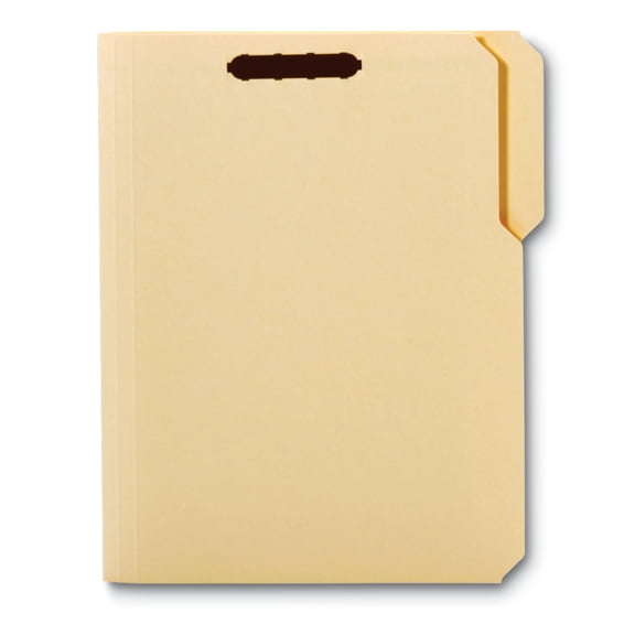Office Depot Reinforced Manila Folder With Embossed Fasteners, 1/3 Cut Tabs, Letter Size, Box Of 50, ESSFM213