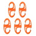 thumbnail image 1 of Visland 5 Pcs Mini S-Type Carabiner Buckles Lightweight Plastic Steel Outdoor Climbing Hiking Safety Buckles Compact Portable Design, 1 of 7