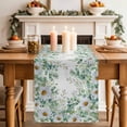 thumbnail image 2 of Table Runner 70 Inches Long for Kitchen Dining, Green Eucalyptus Leaves Dresser Scarf Farmhouse, Dining Table Decorations for Wedding/Parties, Summer Botanical Daisy Floral 13 x 70 In, 2 of 8