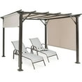 thumbnail image 5 of Gymax 10' X 10' Pergola Kit Metal Frame Gazebo &Canopy Cover Patio Furniture Shelter, 5 of 10