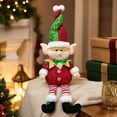 thumbnail image 4 of Plumora Christmas Long Legs Sitting Elf with Light - Cute Plushies for Tabletop, Stuffed Animal Decor for Shelf Mantel, Festive, 4 of 4