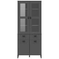 thumbnail image 6 of vidaXL Highboard VIKEN Anthracite Gray 31.5"x15.7"x74.8" Solid Wood Pine, 6 of 25
