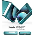 thumbnail image 5 of Case for Motorola Razr Plus 2023 (Razr+ 2023) with External Screen Protector Thin Hard PC Cover Phone Case for Moto Razr+ 2023 - Green+Glass, 5 of 13