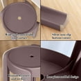 thumbnail image 4 of Heavy-Duty Stackable Plastic Stool - Ergonomic Design for Indoor/Outdoor Use (46x30cm, Coffee), 4 of 9