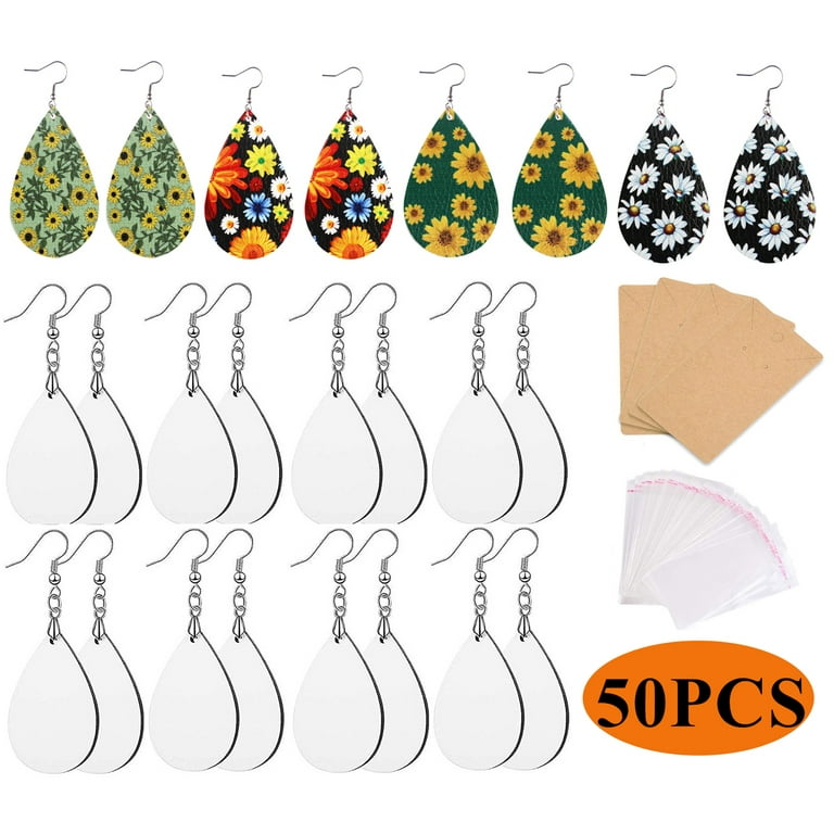 Sublimation Blanks Products, Sublimation Earring Blanks with Earring Hooks  and Jump Rings for Halloween Christmas Women Girls DIY Earring Project  Sublimation Accessories 