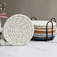 thumbnail image 4 of Ludlz 1 Set Coaster Absorbent Durable Scratch-resistant Placemat with Holder for Home Dining Table Decoration, 4 of 7