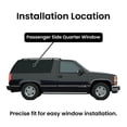 thumbnail image 5 of Passenger Right Side Rear Quarter Window Quarter Glass Compatible with Chevrolet Blazer 1993-1994/Chevrolet Tahoe&GMC Yukon 1993-1999 2 Door Models, 5 of 10
