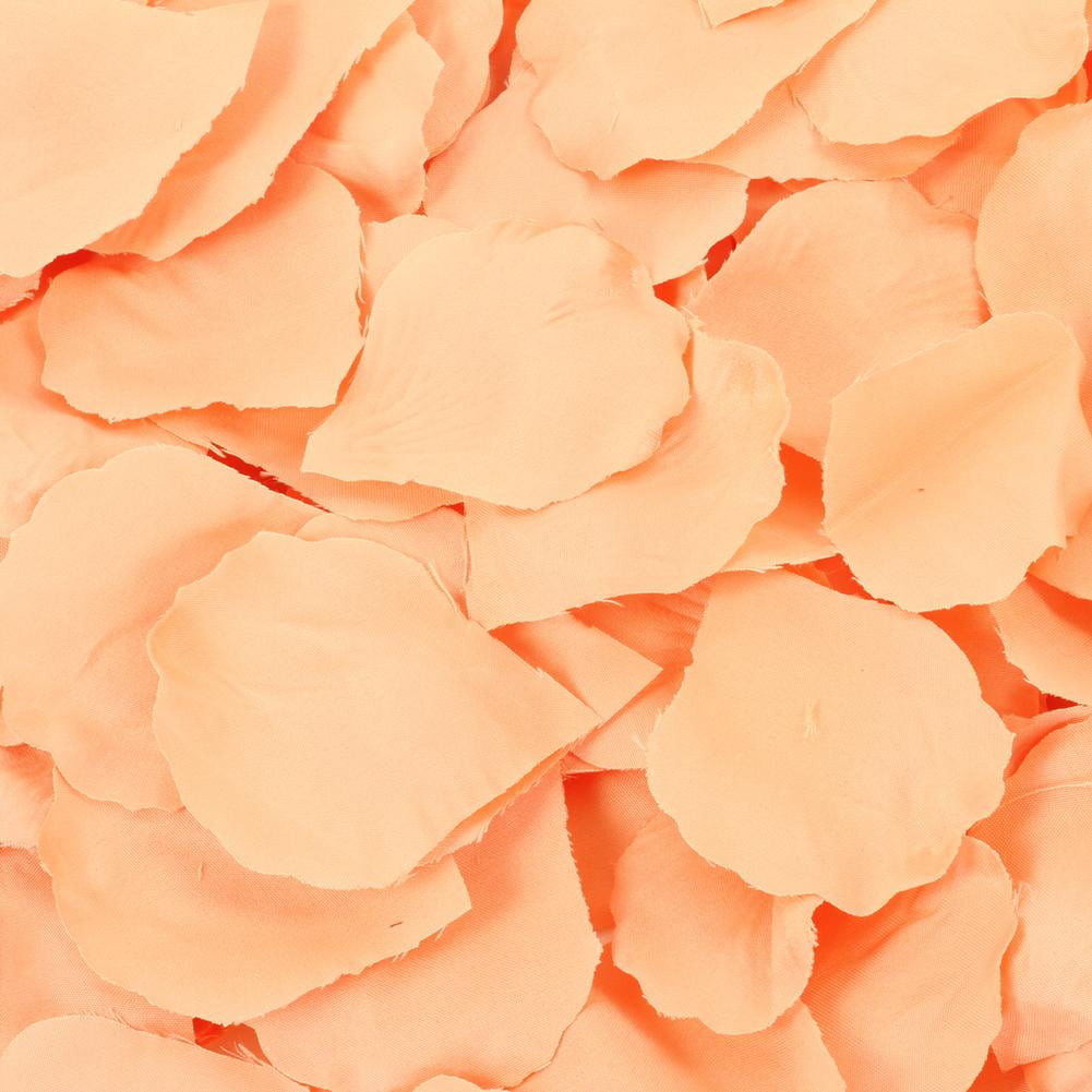 100 count artificial petals Champagne and rose gold colored satin rose petals 