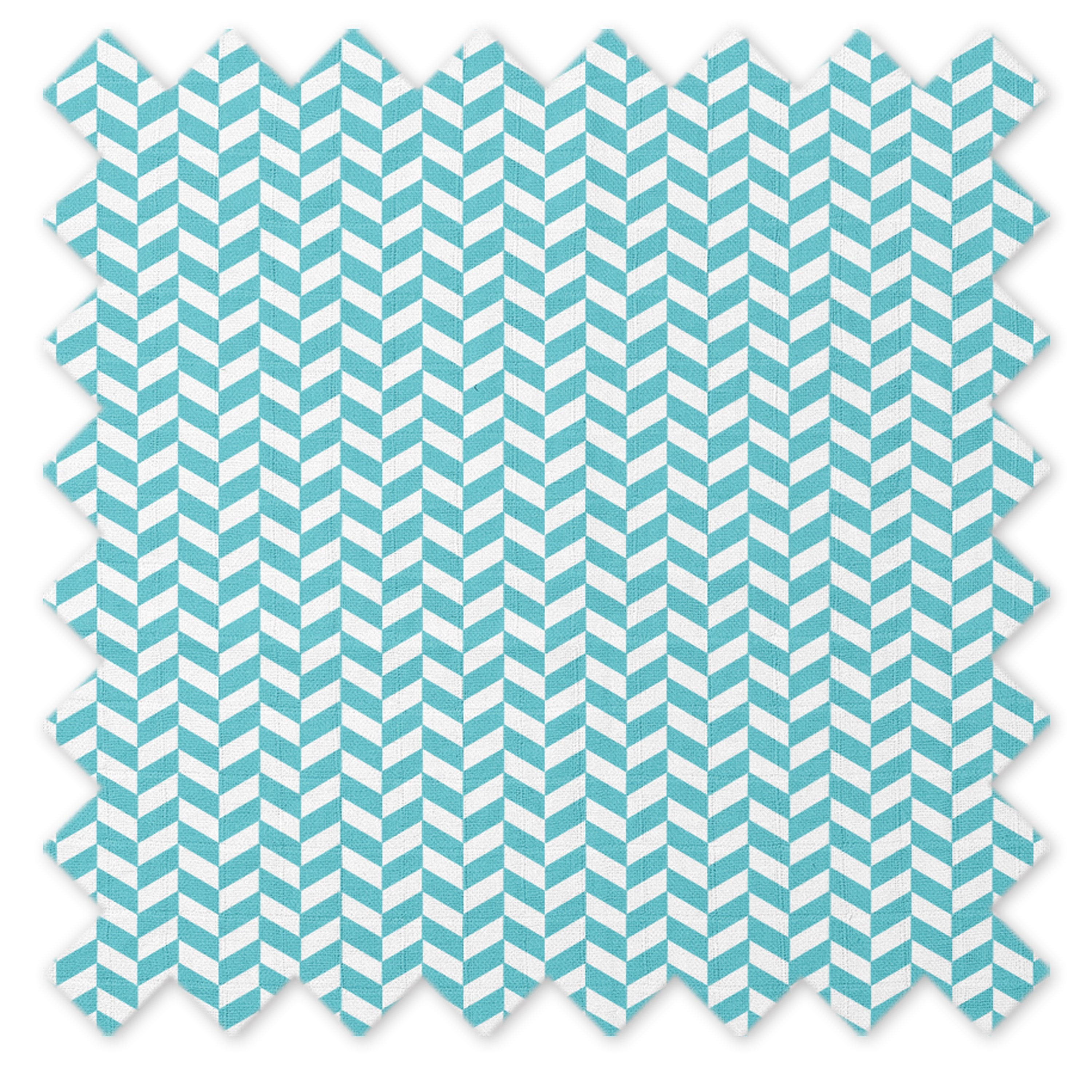 Herringbone Houndstooth Aqua Muslin Crib or Toddler Bed Fitted Sheet Cotton Muslin
