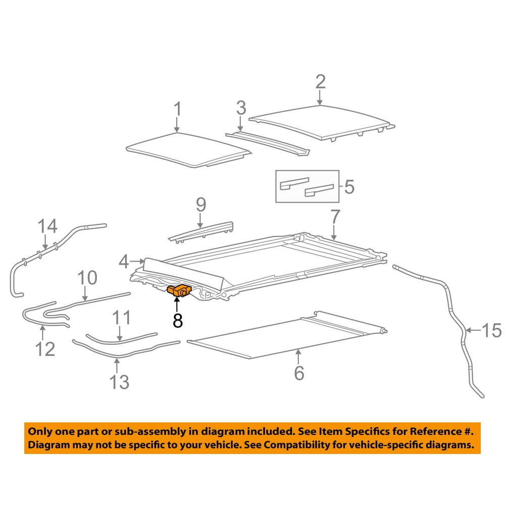 Jeep CHRYSLER OEM 1115 Grand Cherokee Sunroof Moon RoofMotor