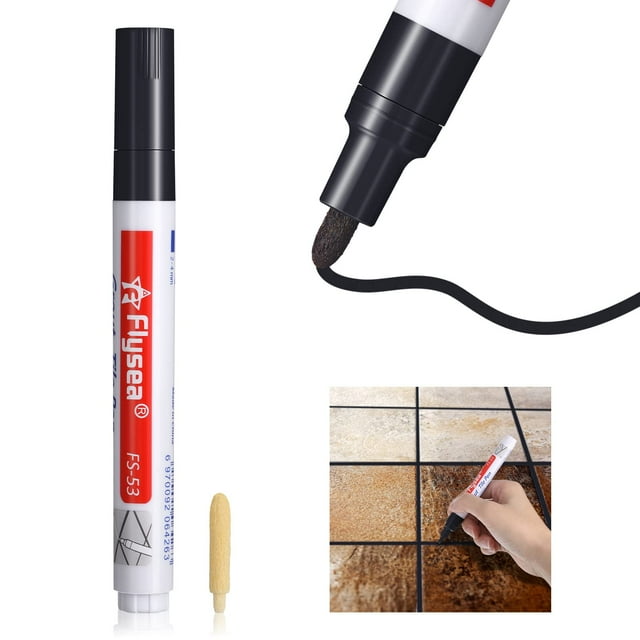 Transemion 8x Convenient And Easy Tile Grout Restoration With Repair Kit Powerful Functions Tile Seam Marker black 1Set