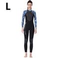 thumbnail image 3 of DivaSail Setuits Buceo Traje de buceo Hombre y traje de mujer Mangas largas Pantalones largos Cuerpo completo Traje de baño completo Deportes transpirables Pieles de buceo Mujeres Negro / azul 【L】 kenally OD003283-13, 3 of 7
