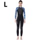 thumbnail image 3 of DivaSail Setuits Buceo Traje de buceo Hombre y traje de mujer Mangas largas Pantalones largos Cuerpo completo Traje de baño completo Deportes transpirables Pieles de buceo Mujeres Negro / azul 【L】 seitruly OD003283-13, 3 of 7