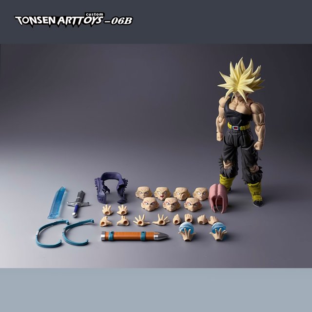 Tonsenarttoys Dragon Ball Z SHF Super Saiyan SSJ SSJ2 troncos Majin Buu chico Buutenks accesorios personalizados modelo de figuras de acción Juguetes