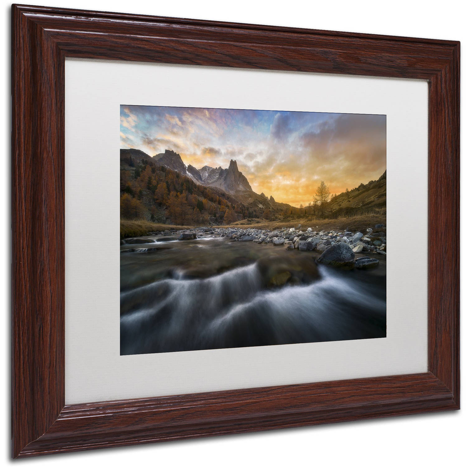 Trademark Fine Art 'Valley Mystery' Canvas Art by Mathieu Rivrin, White Matte, Wood Frame