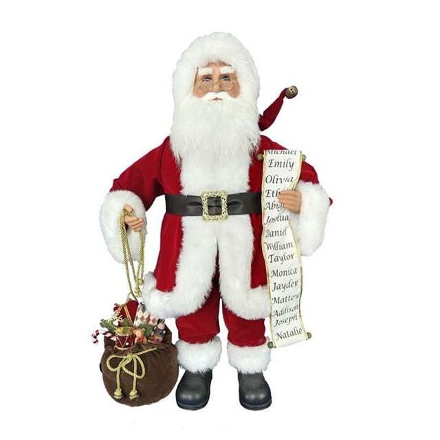 Kurt S. Adler KK0054 34 Po Kringle Klaus Traditionnel Santa & Liste
