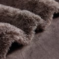 thumbnail image 4 of Cozy Haven Luxury Heathered Cationic Faux Fur Oversized Couch Throw Blanket, Brown, 50 x 72 in, 4 of 9