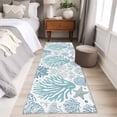 thumbnail image 4 of 2'x6' Rug Runners for Hallways Kitchen, Aqua Coastal Non Slip Entryway Beside Floor Carpet Runner, Summer Nautical Starfish Beach Coral Washable Laundry Room Bedroom Throw Rugs Mat for Family Pet, 4 of 8