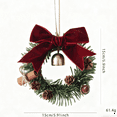 thumbnail image 5 of Mini Christmas Cabinet Wreath for Kitchen with Velvet Ribbon Bows and Bell, Small Hanging Artificial Wreath for Window Home Chair Front Door Wall Indoor Outdoor Fireplace Porch Decoration, 1 Pcs, 5 of 5